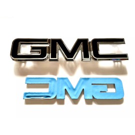 GMC GM Grille Tailgate Emblem Black Chrome for 2015-19 GMC Sierra 1500 2500HD 3500HD