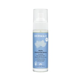Derma E Spray espesante de biotina – Texturizador enriquecido con proteínas voluminizadoras para cabello fino con pantenol, menta terapéutica y hongos rebozuelos, 3.3 onzas líquidas
