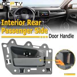 OCPTY Door Handle Interior Rear Right Passenger Side Replacement fit 2005-2011 for Jeep Grand Cherokee Gray