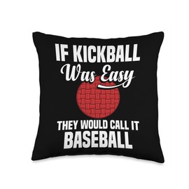 Kick Ball Adult Red Kickball Kickball Bases Kickball Team Throw Pillow