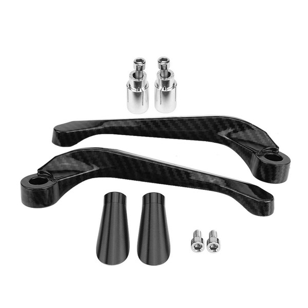 Motorcycle Brake Clutch, 1 Pair Universal 7/8" 22mm Carbon Fiber Motorcycle Brake Clutch Guard Brake Clutch Levers Handlebar Protect Guard for Motorcycles Scooters(Black)