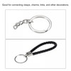 sourcing map Split Keychain Rings, 1.2x15mm Round Flat Key Holder
