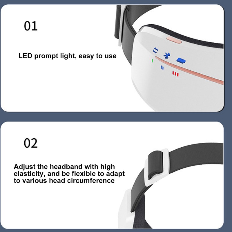 Eye Massager Smart Bluetooth Heating Vibration USB Charging Eye Massage