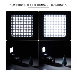 LED Video Light, Andoer 2pcs 49 LED Camera Light, Dimmable Camera Fill Light, Mini Video Light for YouTube Photography Video