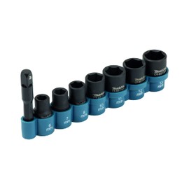 Makita E-12289 8 Piece Impact Socket Set ¼” Sq
