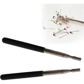 YICBOR 2PCS Telescoping Magnetic Needle Stick, Extendable Magnetic Pickup Tool- Easy Pick Up Quilting Pins Needles