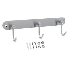 INTIRILIFE Stainless steel coat rack Modell C - 3 Hooks - coat hook rack wall mount wall hook wardrobe in 5 different designs