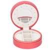 Round Portable Jewelry Box Organizer Display Storage Case for Rings