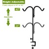 Koutemie 40 Inch Tall Double Deck Hook for Railing, Adjustable