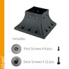 Myard 4x4 (Actual 3.5x3.5) Inches Aluminum Deck Post Base Furniture