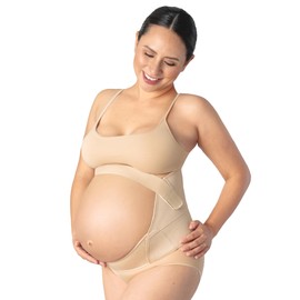 New Form iMom Soporte Maternal Fajas para Embarazadas Faja Maternidad Tela Elástica Fajas De Maternidad Alivia El Dolor De Espalda Faja para Embarazo Color Nude Y Blanco
