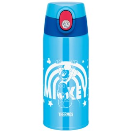 Thermos FJO-600WFDS BL Vacuum Insulated 2-Way Bottle, 0.6L/0.64L Mickey Blue