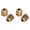 Haosie Threaded Inserts for Wood, 50PCS M4*8mm Insert Nuts, Hex