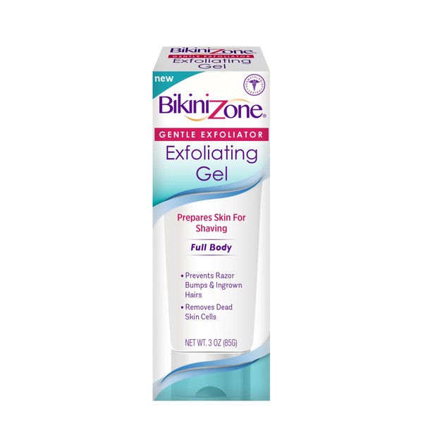 Bikini Zone Exfoliating Gel - Prevent Razor Bumps & Ingrown Hair - Gently Exfoliates Skin Before Shaving & Waxing - Minimize Pores & Clears Skin of Bacteria - Ideal for Sensitive Areas