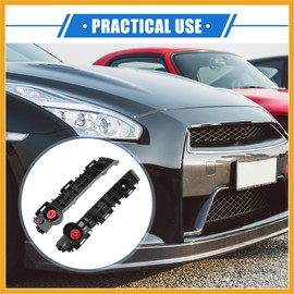 Partuto 1 Pair Bumper Brackets Support Fender Cover Compatible for Toyota Tacoma 2016-2021, Durable Plastic Black Front Left Right Side Replacement