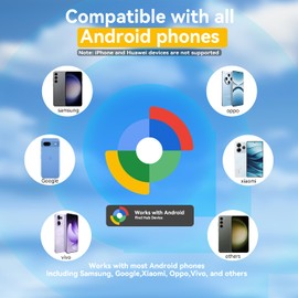 Android Smart Tag, Android Airtag Tracker Key Finder Compatible with Google My Device Find App Bluetooth GPS Tracker IP66 Waterproof Key Finder for Luggage, Wallet