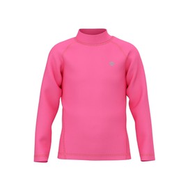 Girls Long-Sleeve Rash Vest - Kids UPF Surfing Tshirt Children Quickdrying Beach Swim Tee Youth Breathable Water Sports Top Pink 13y