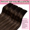 YoungSee 150G Clip in Extensions Brown Balayage Human Hair Clip