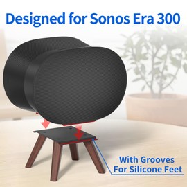 Wooden Table Stand for Sonos Era 300 Space Saving Desktop Speaker Stand Compatible with Sonos Era 300 Desk Stand Holder for Decorations, Black