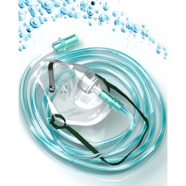 Mapeau Oxygen Mask Children with Tube 2 m, Elastic Band and Nose Clip, O2 Mask