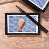 Cerficer Japanese 8 Inch Sushi Plates Blue Wave Cracker Tray