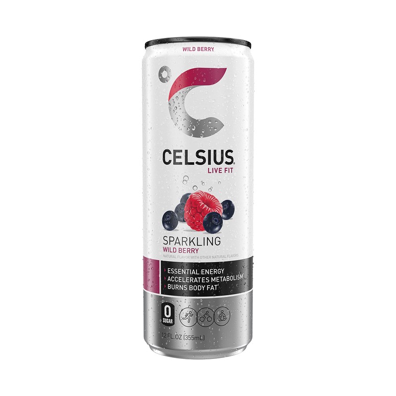 CELSIUS Sparkling Wild Berry, Functional Essential Energy Drink, 12 Fl