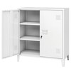 MIOCASA Metal Storage Cabinet with Locking Double Doors, Lockable Steel