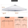 Ontheway 10x10 Replacement Canopy Top Cover, Pop Up Canopy Tent