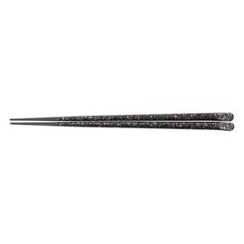 Fukui Craft PBT 30010490 Edge Edge Chopsticks 8.9 inches (22.7 cm), Black/Silver Flounder