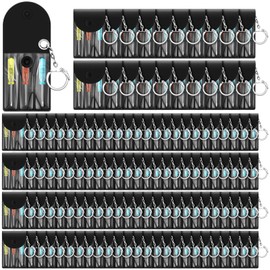 Jutom 30 Set Mini Screwdriver Keychain Set Bulk Includes 3 Mini Screwdrivers in a Portable Pouch with Snap with Hook for Men Christmas Gifts Tool Birthday Party Favors