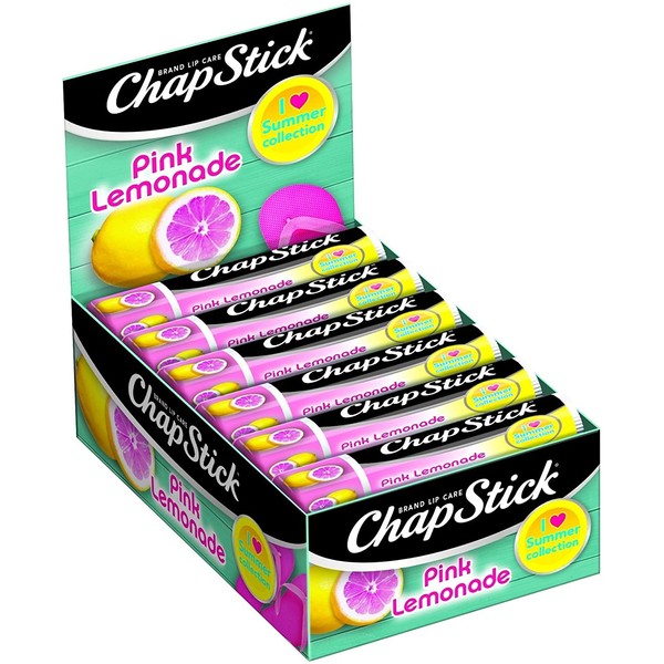 ChapStick Summer Collection Pink Lemonade, 0.15 oz (Pack of 12)