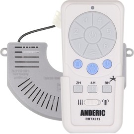 Anderic A25-TX012 / A25-TX025 6 Speed DC Ceiling Fan Remote Control and Receiver Kit for Harbor Breeze - Works Mazon, Kingsbury, Wakefield, Portes, Saratoga FD40-H02R - RRTX012 (Remote+Receiver Kit)