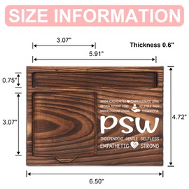 Personal Support Worker Appreciation Gifts, Thank You Gift for PSW, Personal Support Worker Office Coworkers Staff Gifts, Sticky Note Holder Wooden Notepad & Pen Holder 6.5" x 4.7" - FTA309