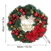Christmas Wreath Snow Pine Cone Xmas Ball Wreath for Indoor