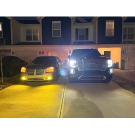 SEALIGHT Focos LED H11/H8/H16 Antiniebla 3500 K Ámbar, 13000 Lm, Paquete de 2