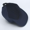 Solid Cotton Twill Square Flat Brim Adjustable Camper Cap (Navy)