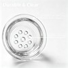 9Pcs 9-Hole Borosilicate Glass Bowl Screens for Pipe, Heat-Resistant