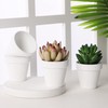 Yishang 2 inch White Small Terracotta Pots with Drainage Holes,Mini