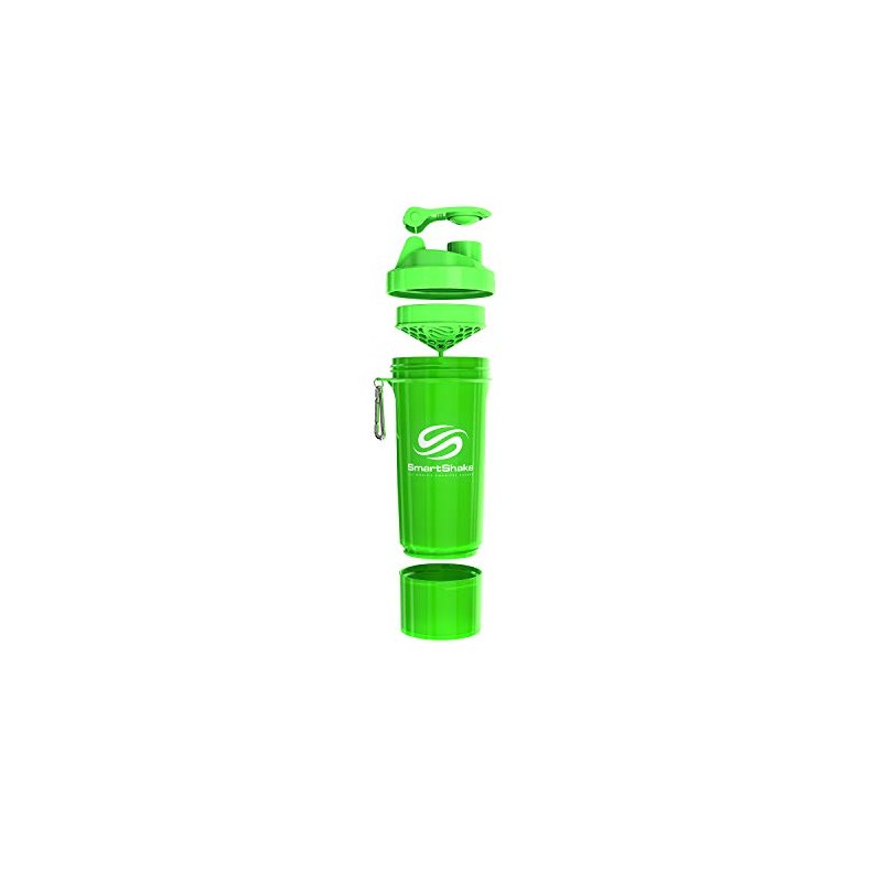 SmartShake Slim NEON GREEN 500ml Multifunctional Protein Shaker