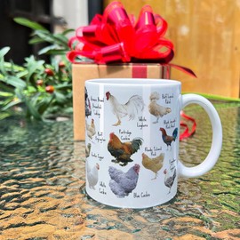 Breeds of Chickens Mug Gifts for Chicken Lover Women, Chicken Mom Gifts, Chicken Mug Gifts for Chicken Owners, Chicken Themed Gifts for Girls Women, Farmhouse Mug Birthday Christmas Gift for Farmer