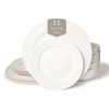 Square House New Bone China 12 Piece Dinnerware Set, Santorini