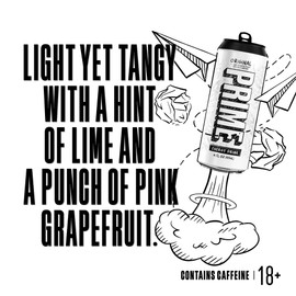 PRIME Energy ORIGINAL, Sugar Free Energy Drink, 200mg Caffeine and 355mg of Electrolytes for Hydration, Low Calorie, Vegan, Gluten Free, 16 Fluid Ounce, 12 Pack