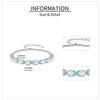 JERWLI Natural Opal Bracelet for Women Sterling Silver White Opal