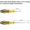 Utoolmart Multi-Bit Stubby Screwdriver, Adjustable Length and Reversible Dual End,