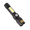 LED Flashlight USB Magnetic Charging 7 Gears Zoomable Black Light