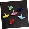 Housoutil Ceramic Chopstick Pillow Holder 12 Pcs Crane Chopsticks Rest