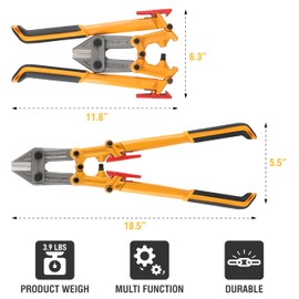 Olympia Tools Power Grip Bolt Cutter, 39-118, 18 Inches