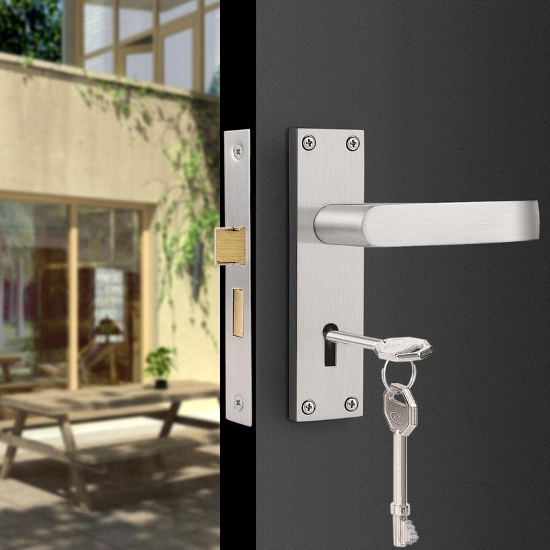 Probrico Door Latch with Key for Front Doors, Bedroom Door
