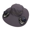 Solar Fan Hat Large Brim Quick Dry Breathable 3 Speeds