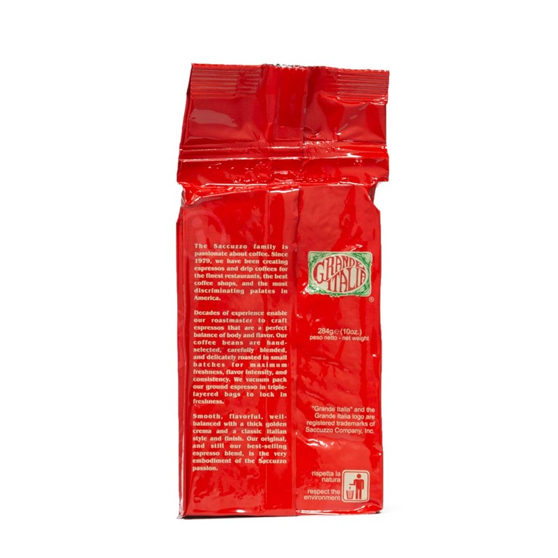 Grande Italia Espresso Ground (Ex Fine Ground, 10 oz)